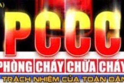 Tuyên truyền diễn tập Phòng cháy chữa cháy do đội PCCC công an tỉnh Nam Định thực hiện tại trường Tiểu học Mỹ Phúc